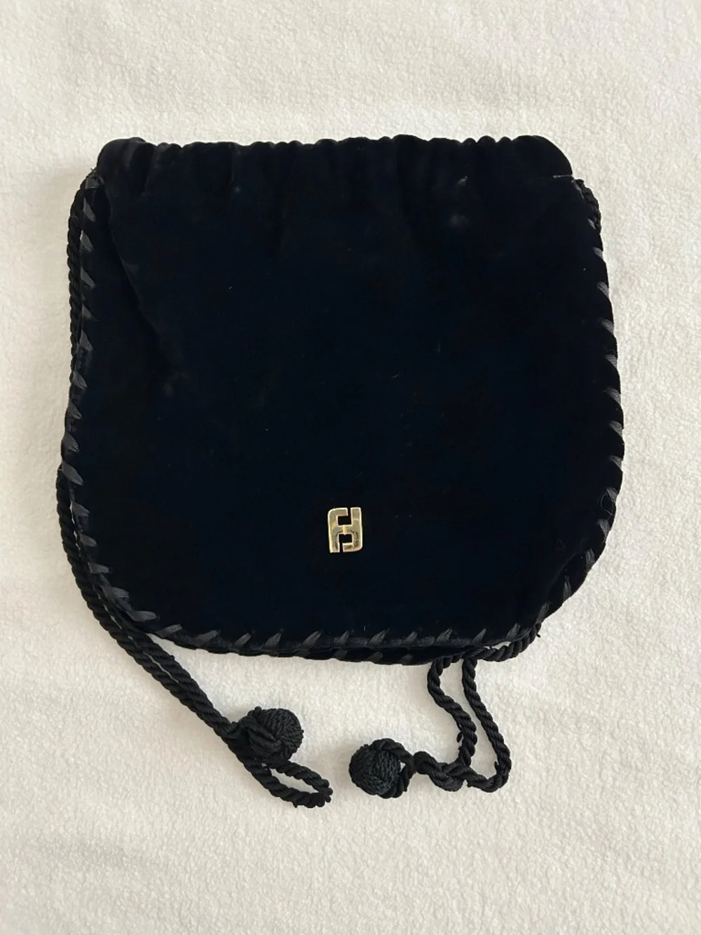 Vintage Fendi Velvet Drawstring Evening Bag - Picture 5 of 6